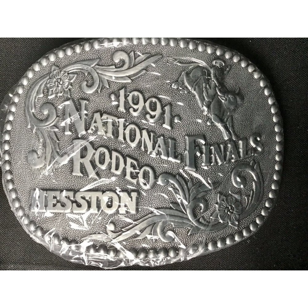 1991 HESSTON National Finals Rodeo. BELT BUCKLE Adult Sealed